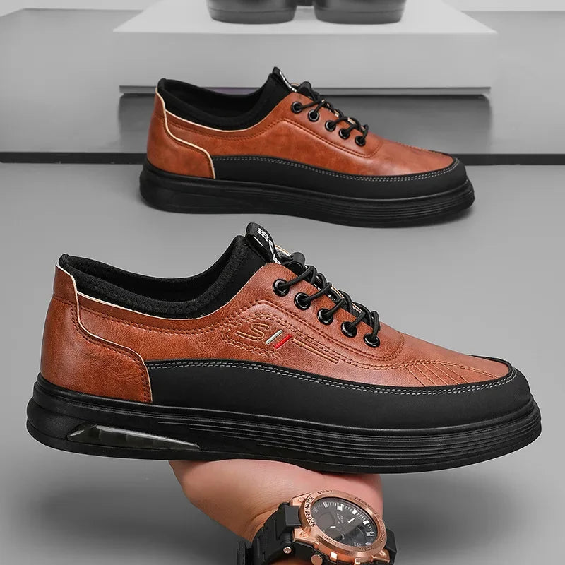 Gravado Leather Sneakers