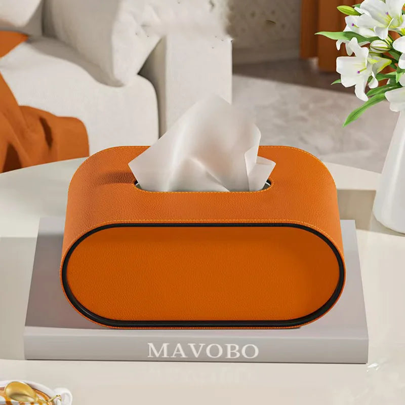 Luvanti Leather Tissue Box