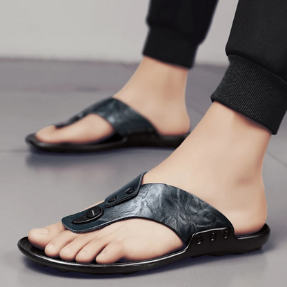 Arvento Italian Leather Slides