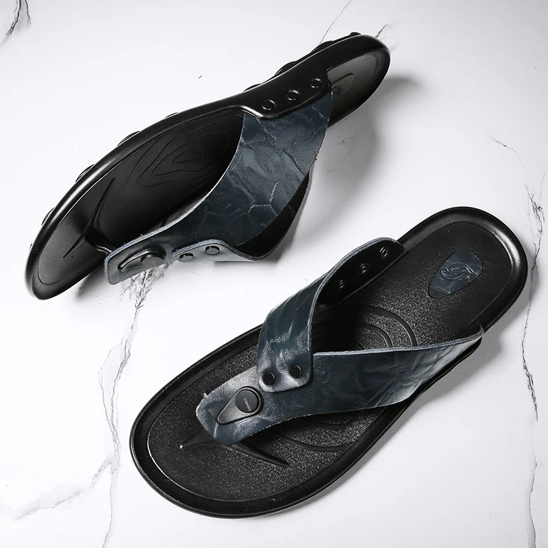 Arvento Italian Leather Slides