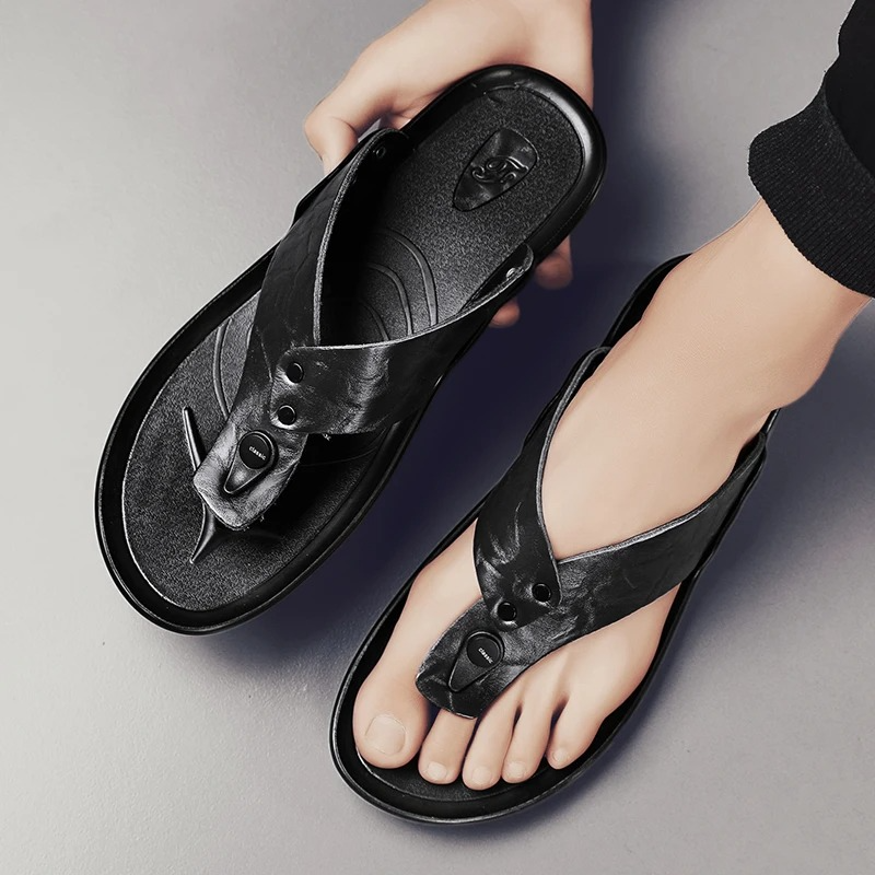 Arvento Italian Leather Slides