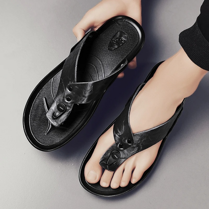 Arvento Italian Leather Slides