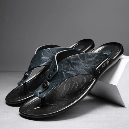 Arvento Italian Leather Slides