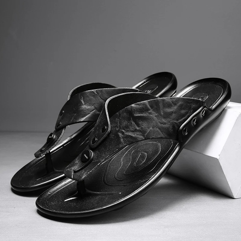 Arvento Italian Leather Slides