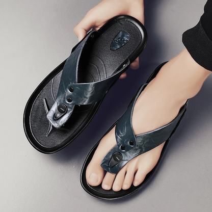 Arvento Italian Leather Slides