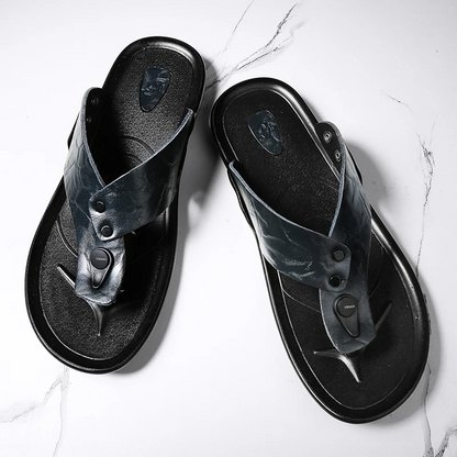 Arvento Italian Leather Slides