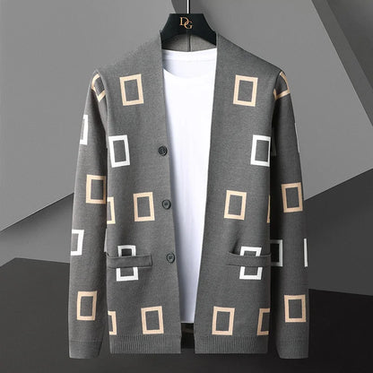 Cubic Cashmere Cardigan