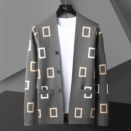 Cubic Cashmere Cardigan