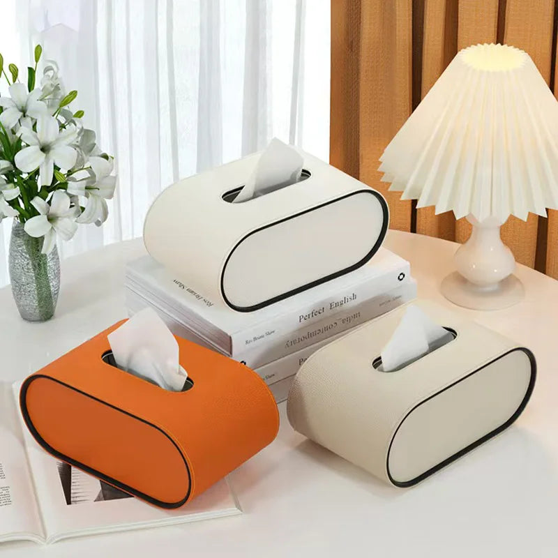 Luvanti Leather Tissue Box