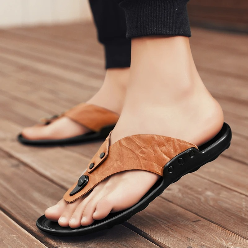 Arvento Italian Leather Slides