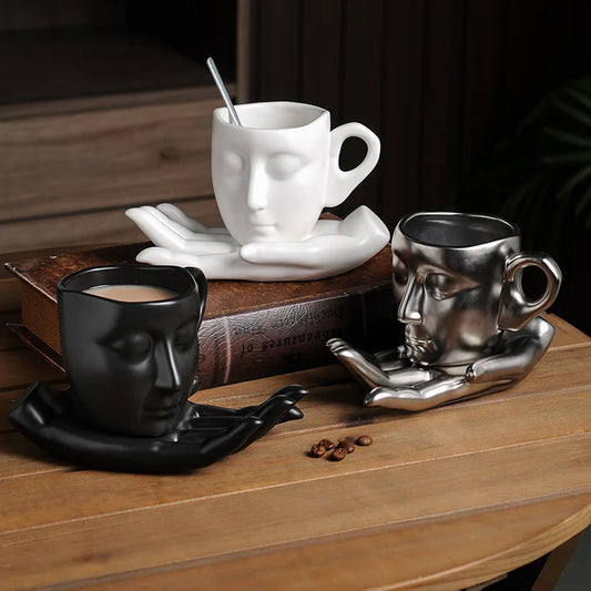 Faceless Ceramic Tea Cups