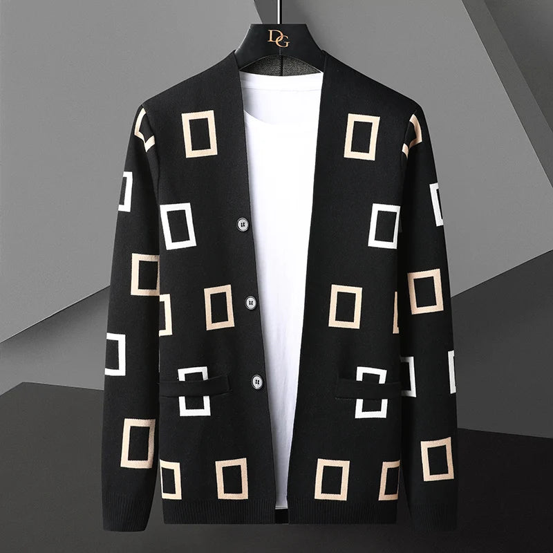 Cubic Cashmere Cardigan