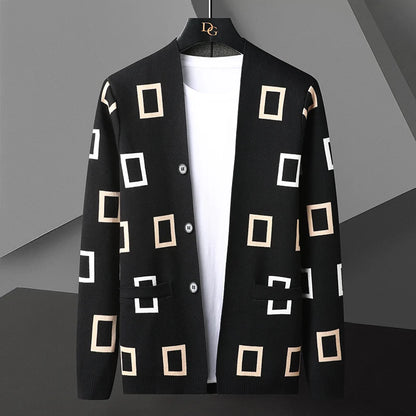 Cubic Cashmere Cardigan